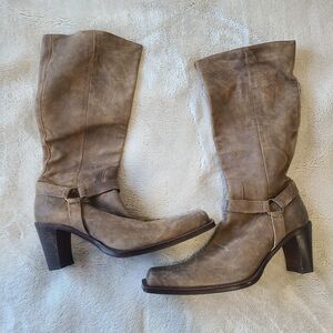 Vero Cuoio Brown Over the Knee Leather Boots Size 8.5